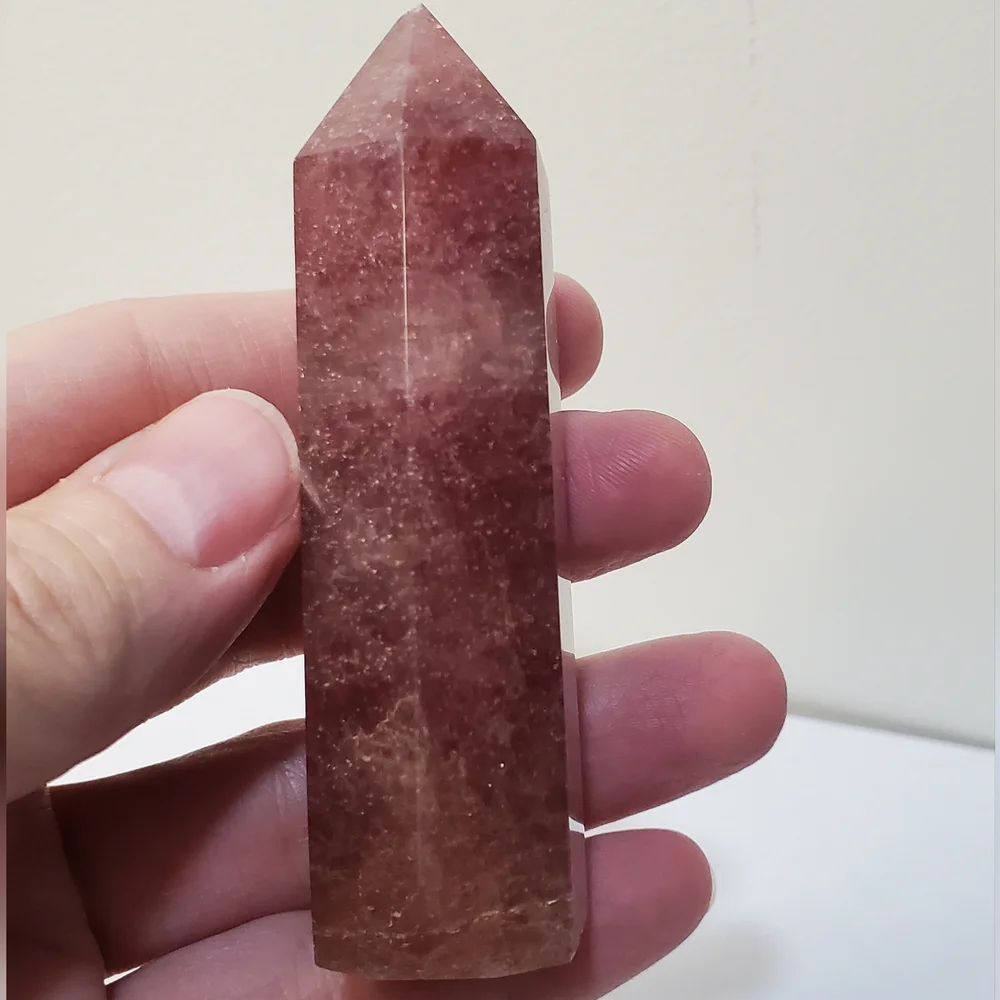 Strawberry Quartz Crystal Tower - Picture 7 of 9